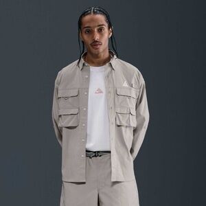 NWT Nike ACG 'Orb Weaver' Size XL Dri-FIT ADV UV Long-Sleeve Men’s Shirt Beige